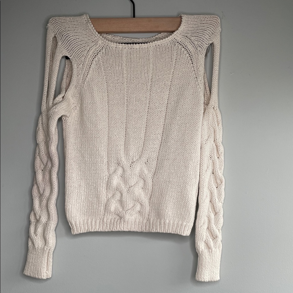 Vintage Havana Cream Cable Knit Sweater